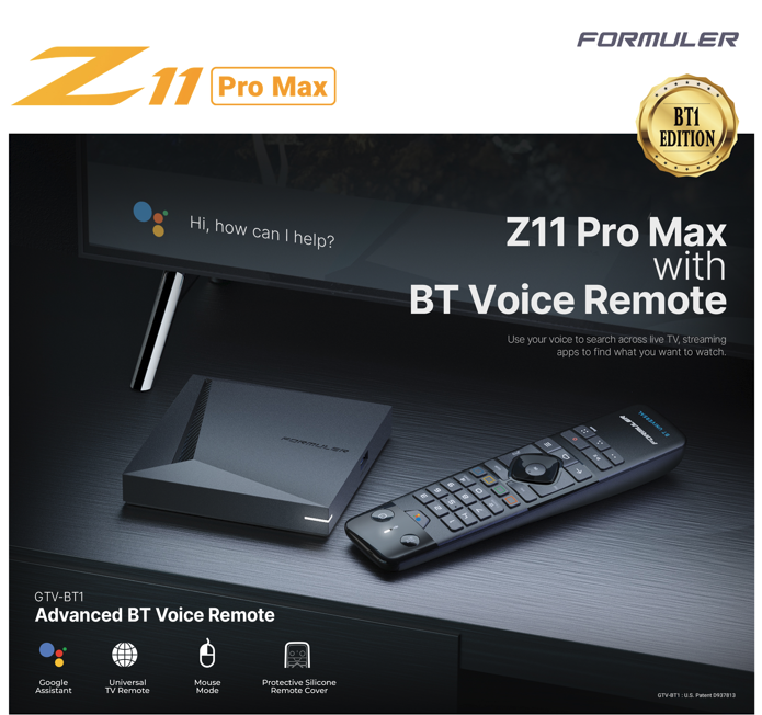 Formuler Z11 Pro MAX 4K HDR Box Android Streaming TV Player 4GB DDR4 RAM /  32GB ROM, GIGABIT Ethernet, Wi-Fi 6 & FREE Silicone Remote Case 